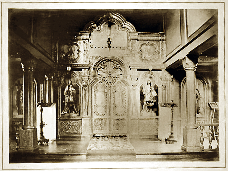 1860-е гг. Имение "Осиновая роща" В. В. Левашова. Деревянная церковь в имении. Интерьер. Госкаталог  citywalls