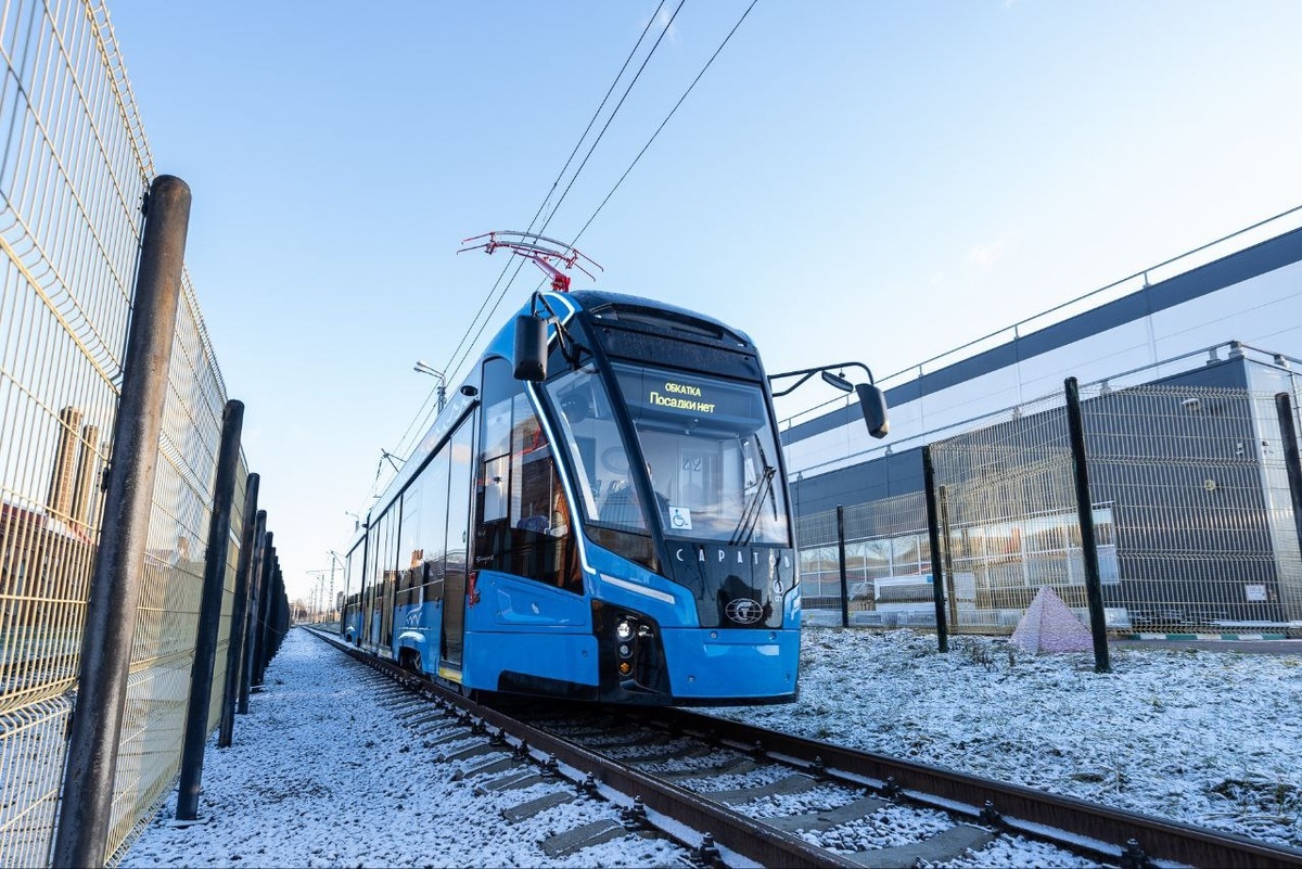 Новый трамвай "Богатырь" для Саратова. Фото transphoto.org