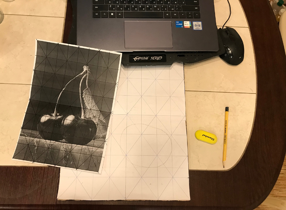 рисунок начинается с расчета и тщательной подготовки