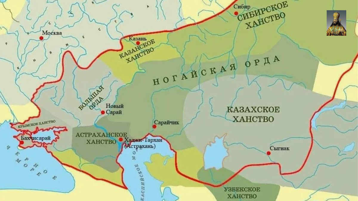 Расположение Нагайской Орды.