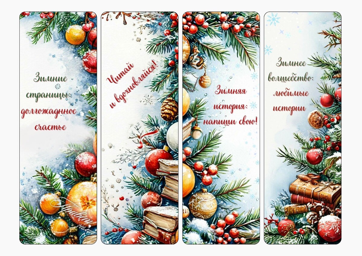 Книжные закладки "Здравствуй, зима!"
