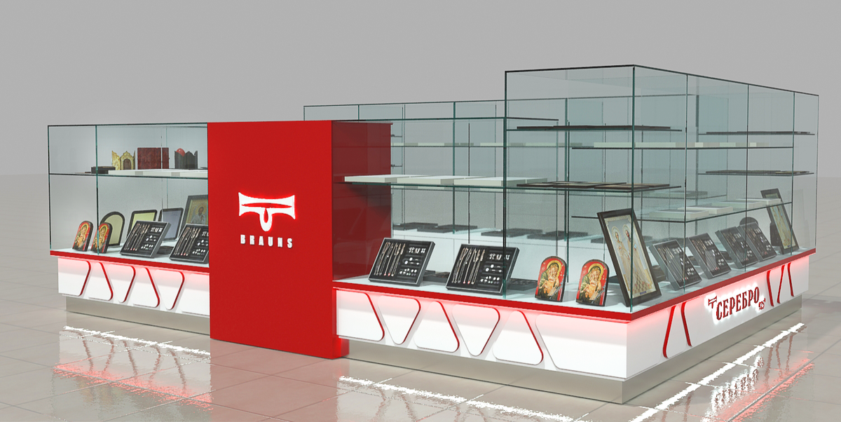 Проект торгового острова. Дизайн компании Додель. dodele.ru