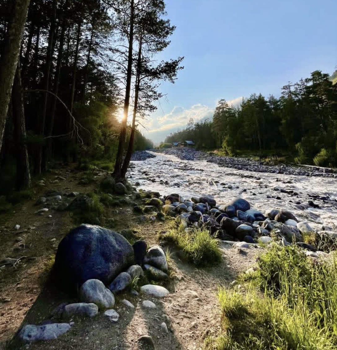 Поляна Чегет. Река Баксан.