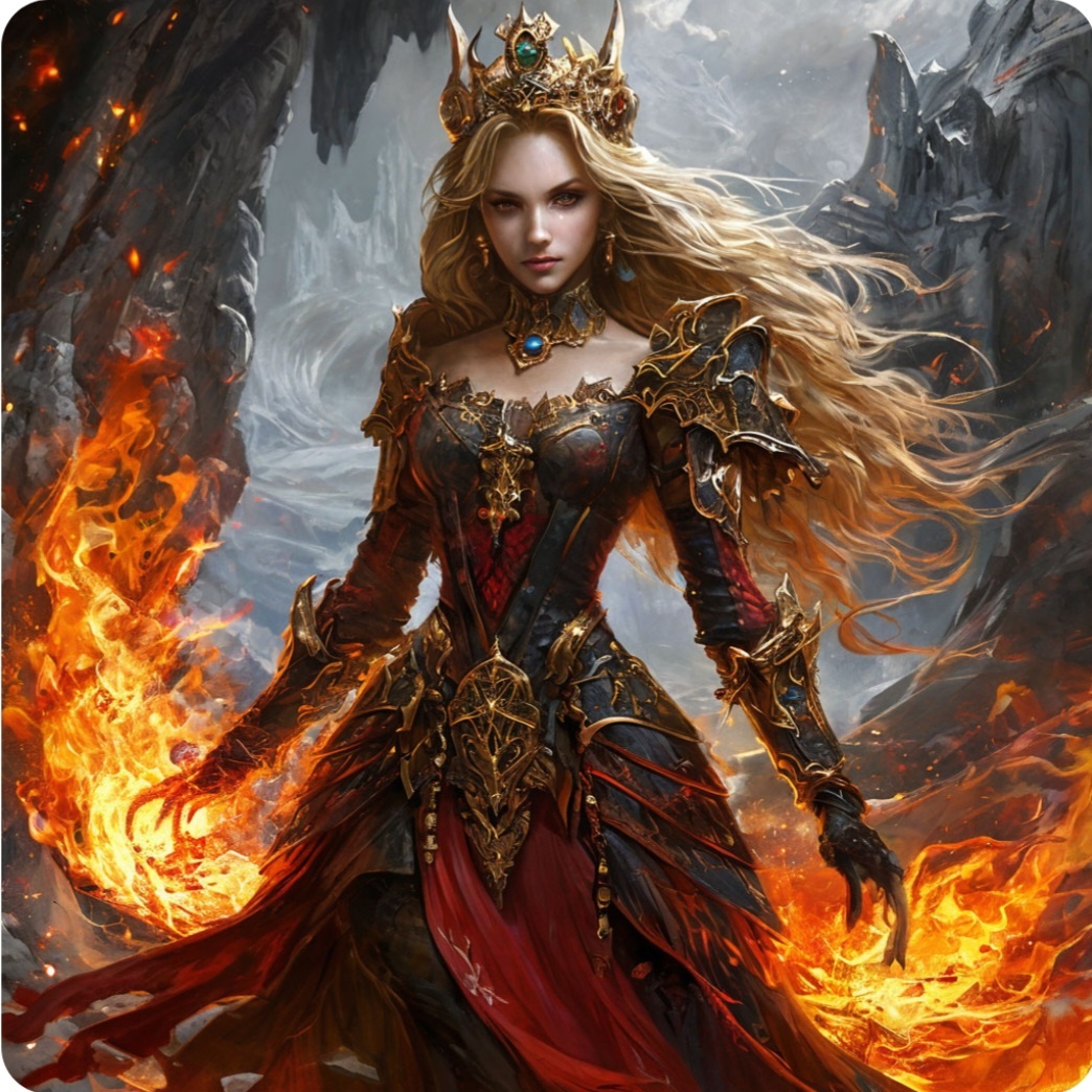 Магма-Герцогиня - властелин элементального огня, способная контролировать лаву.