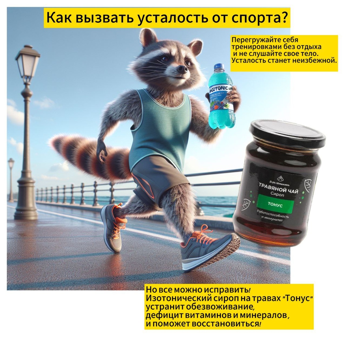 Изотонический сироп на травах "Тонус-