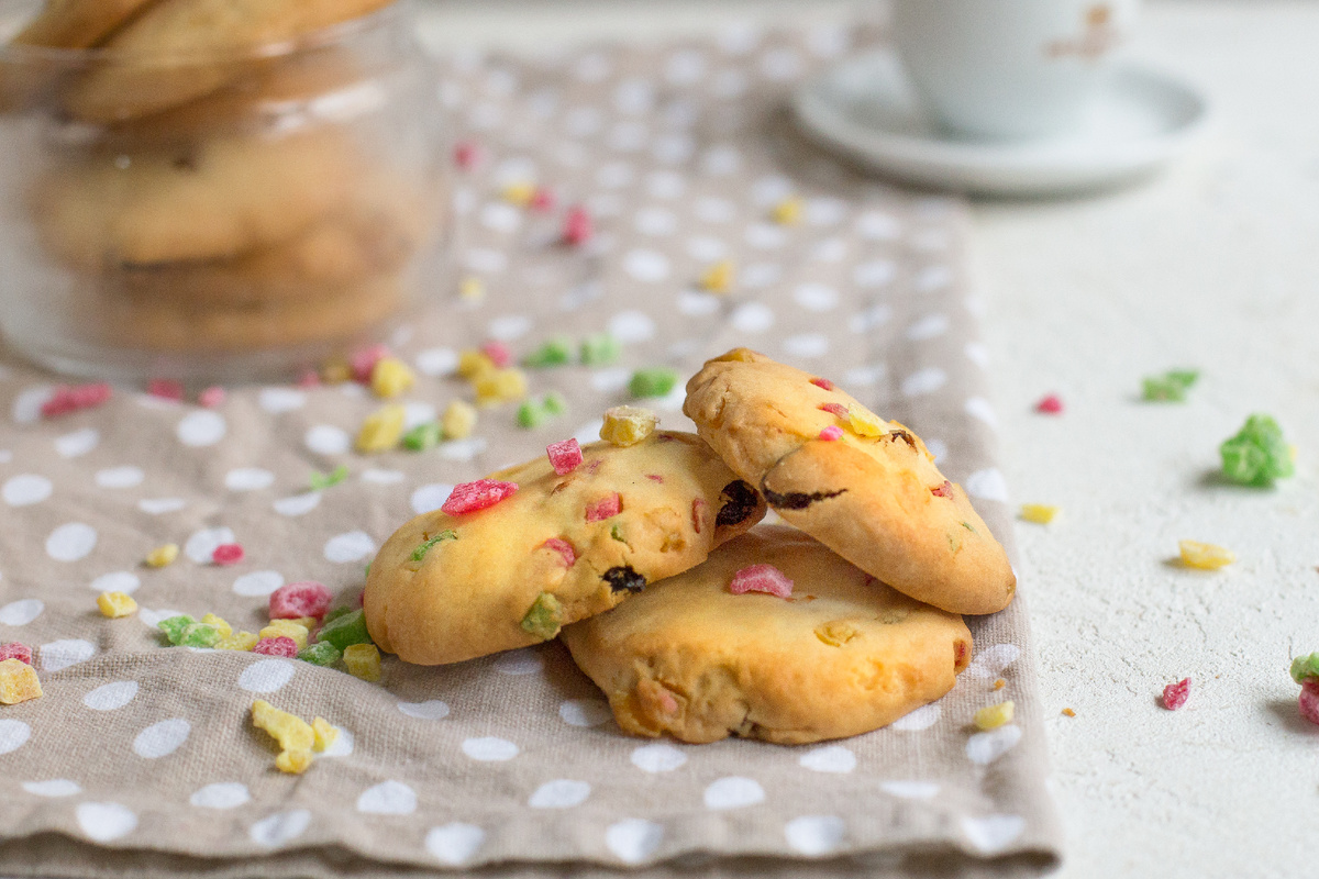 Песочное печенье с цукатами