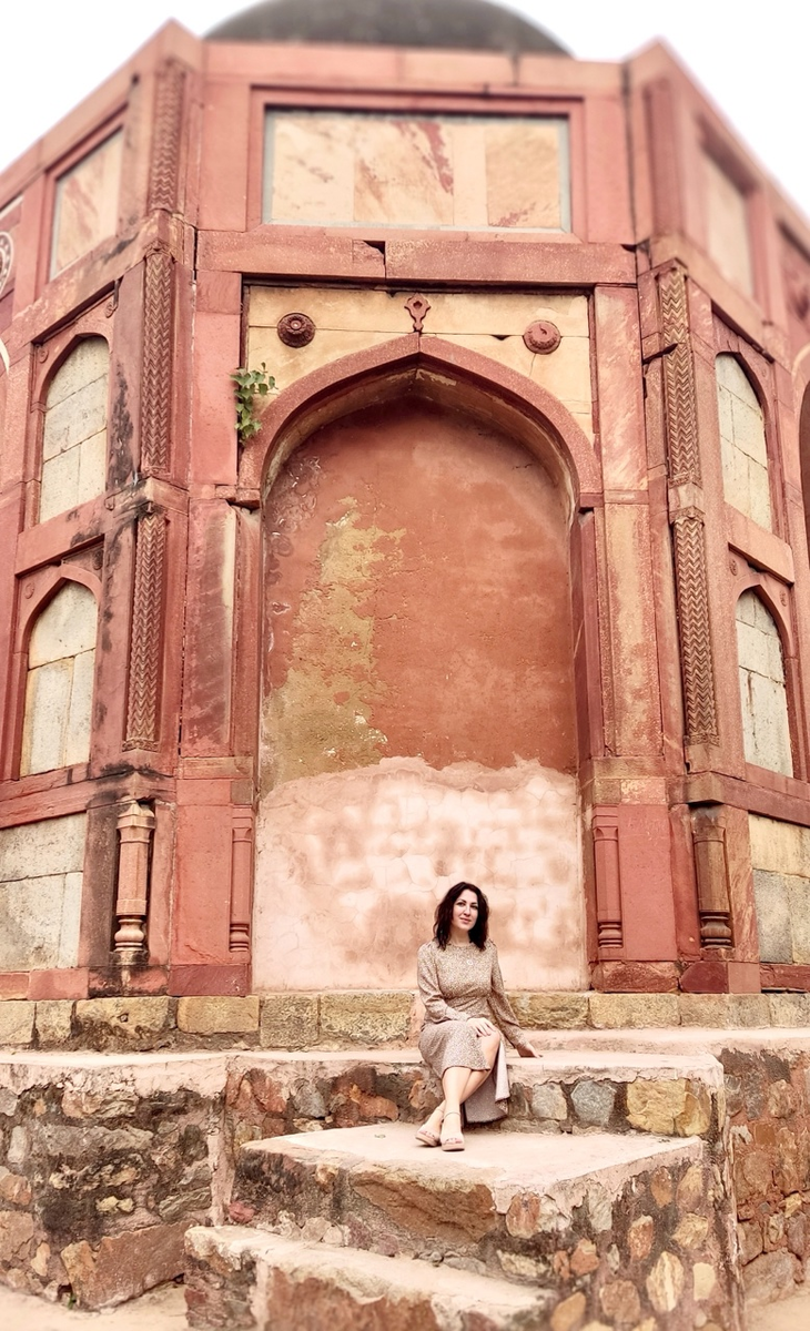 Я у мавзолея Хумаюна в Дели, 31.12.2023