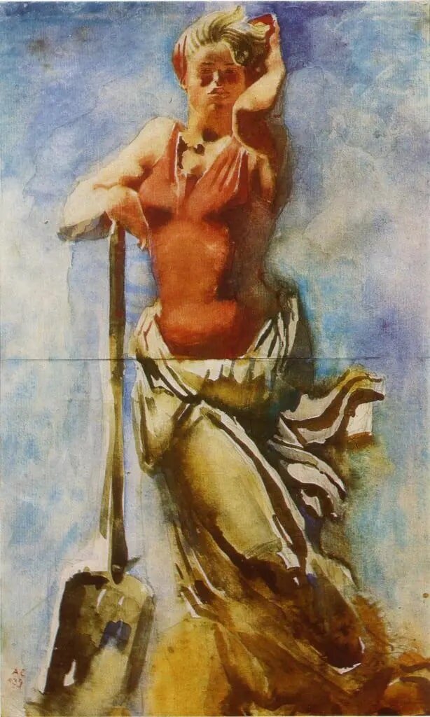 Девушка с лопатой