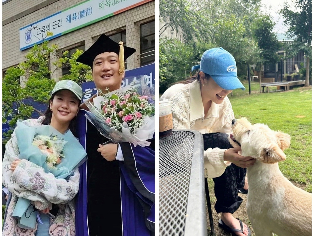 Го Ын с любимым братом и собственной собакой по кличке Воль (коллаж автора, фото из открытых источников в интернете) 