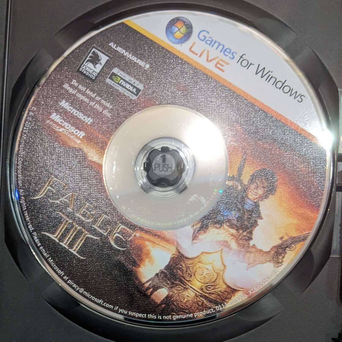 Диск с цветным принтом игры Fable III