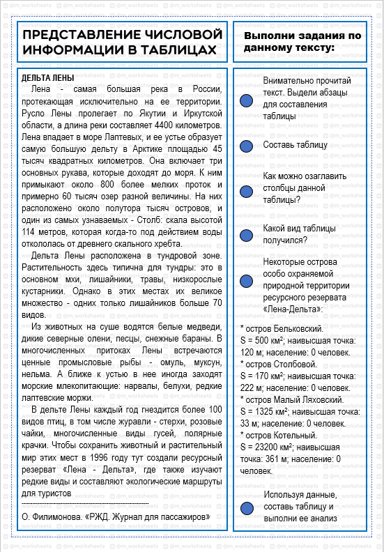 Пример части материала для уроков математики в 5 классе. Личная разработка автора