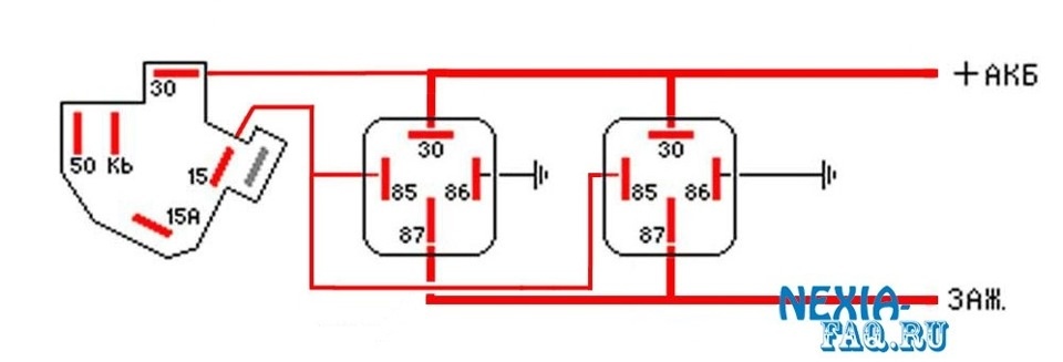 схема разгрузки только зажигание