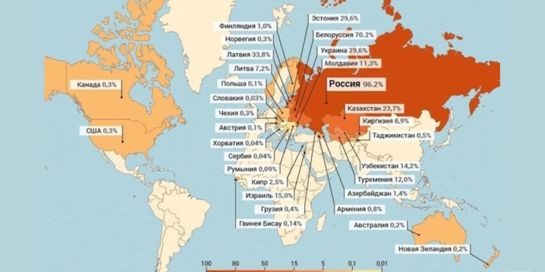 Сколько людей в мире говорит на русском языке как на родном?