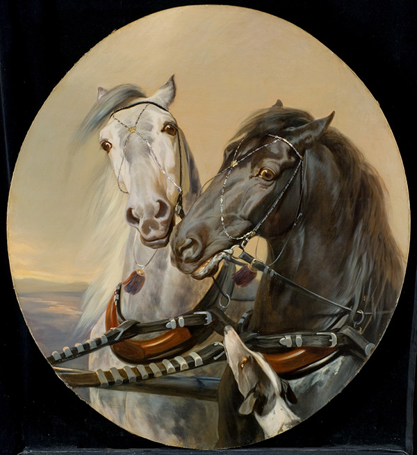 К.Зурланд "Орловские рысаки (фото из книги Я.Бутович "Моя коллекция картин" (изд-во имени Сабашниковых).