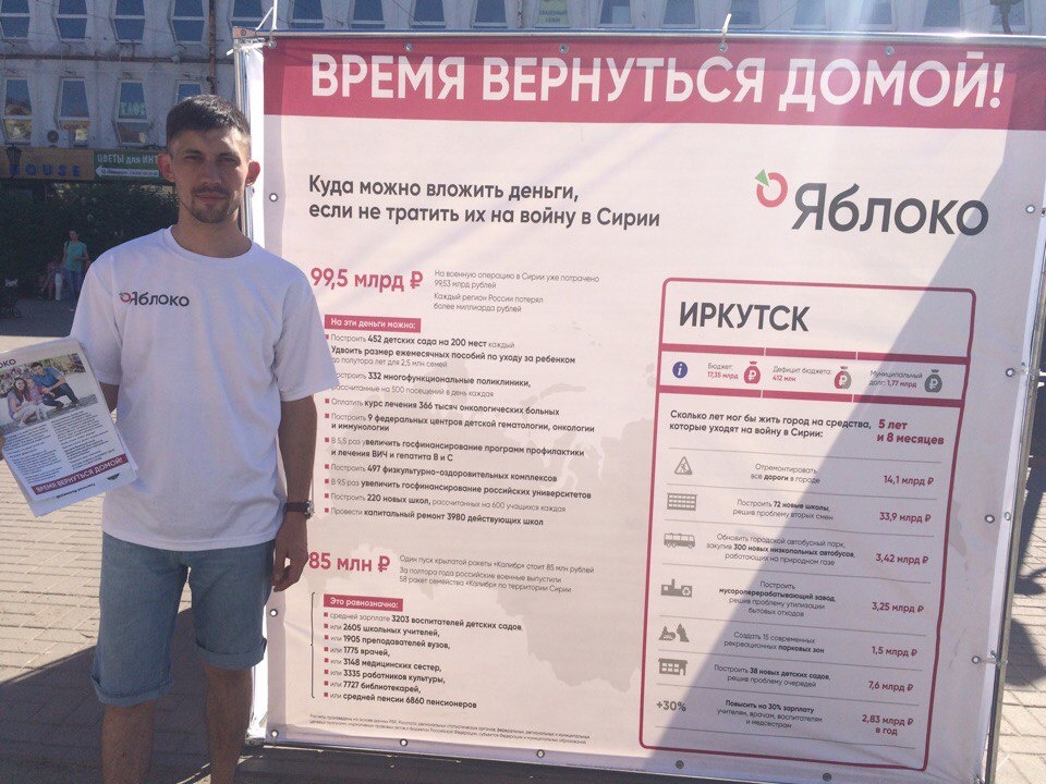 Пикет в рамках акции "Время вернуться домой". Иркутск, 2017 год