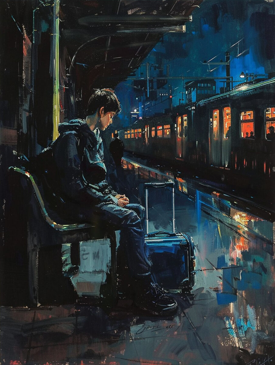 Холден на вокзале, «Над пропастью во ржи» Дж. Д. Сэлинджер (Midjourney)