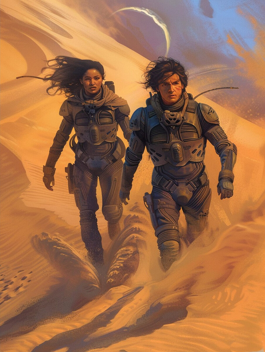 Пол в пустыне, «Дюна», Фрэнк Герберт (Midjourney)
