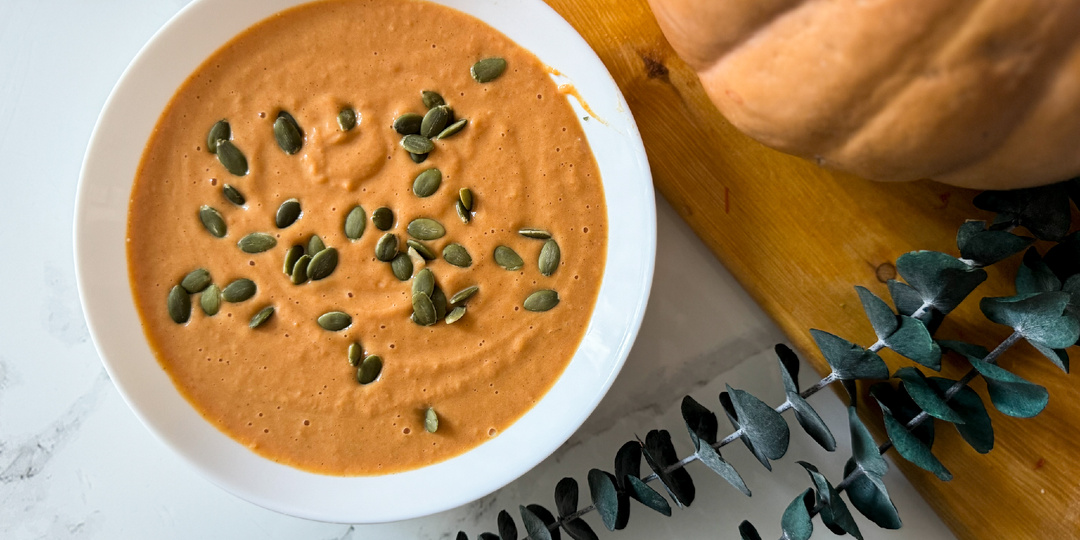 Тыквенный суп-пюре с овощами и сливками