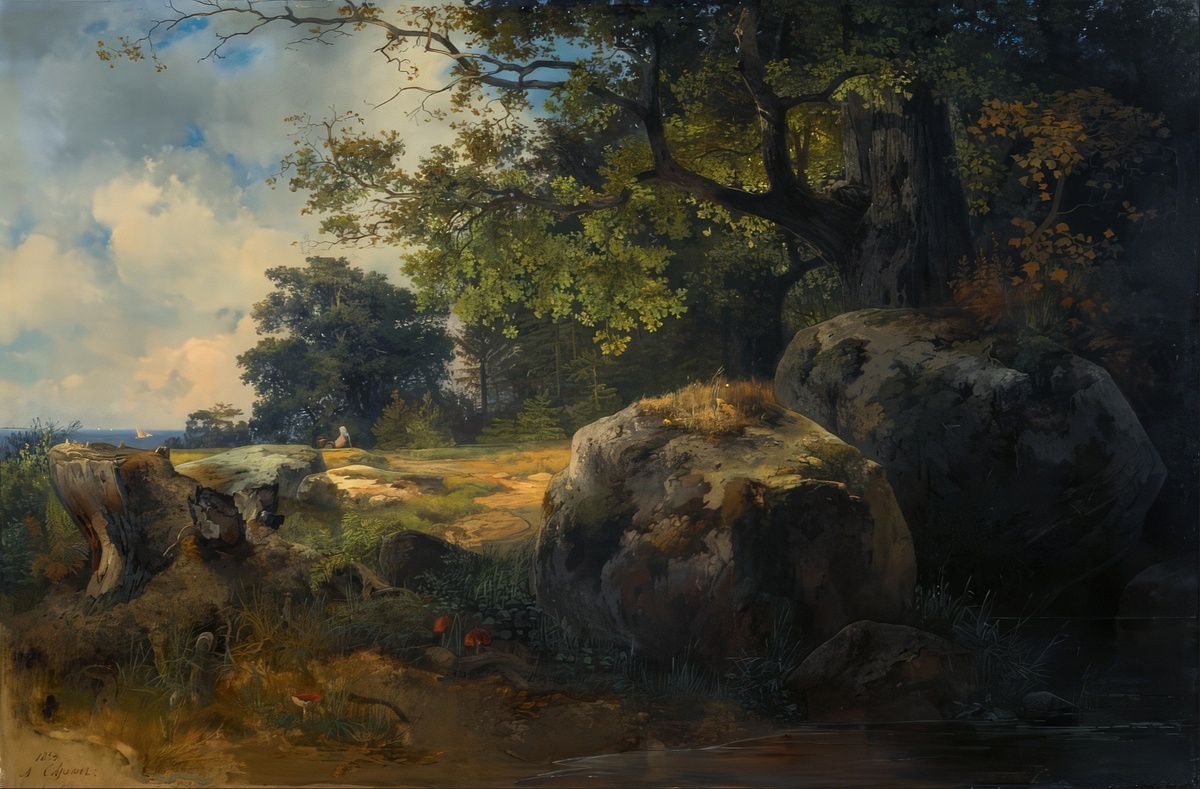 "Вид в окрестностях Ораниенбаума", А.К. Саврасов, 1854. Третьяковская галерея, Москва.