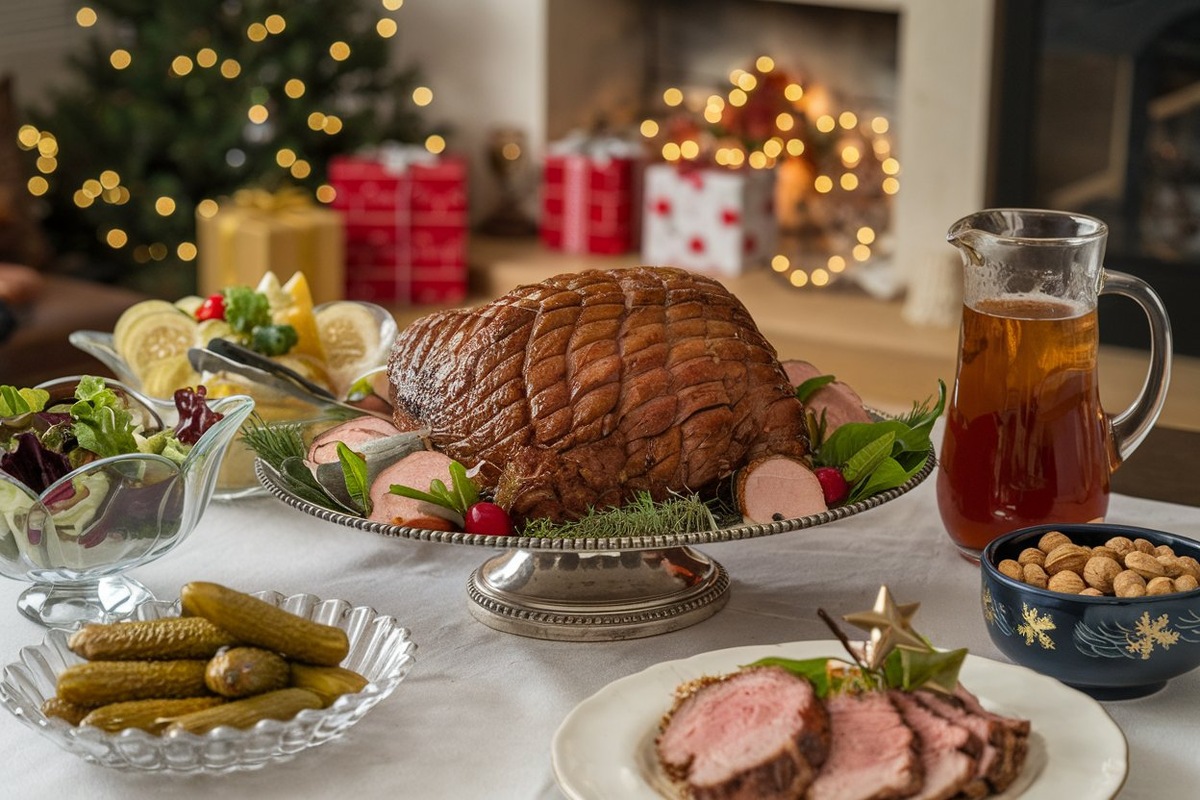 2-ой вариант генерации "новогодний стол" от Ideogram