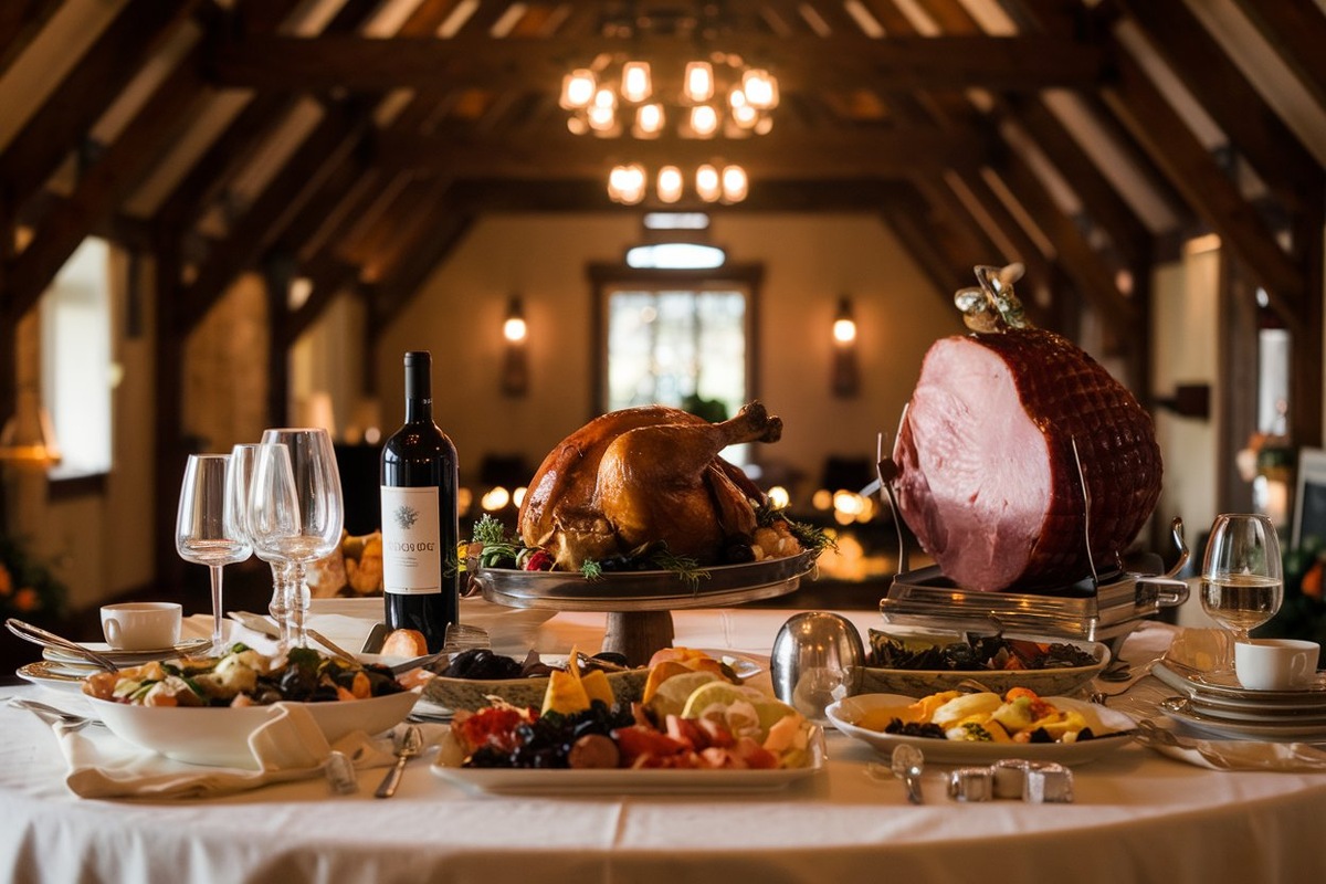 3-ий вариант генерации "новогодний стол" от Ideogram