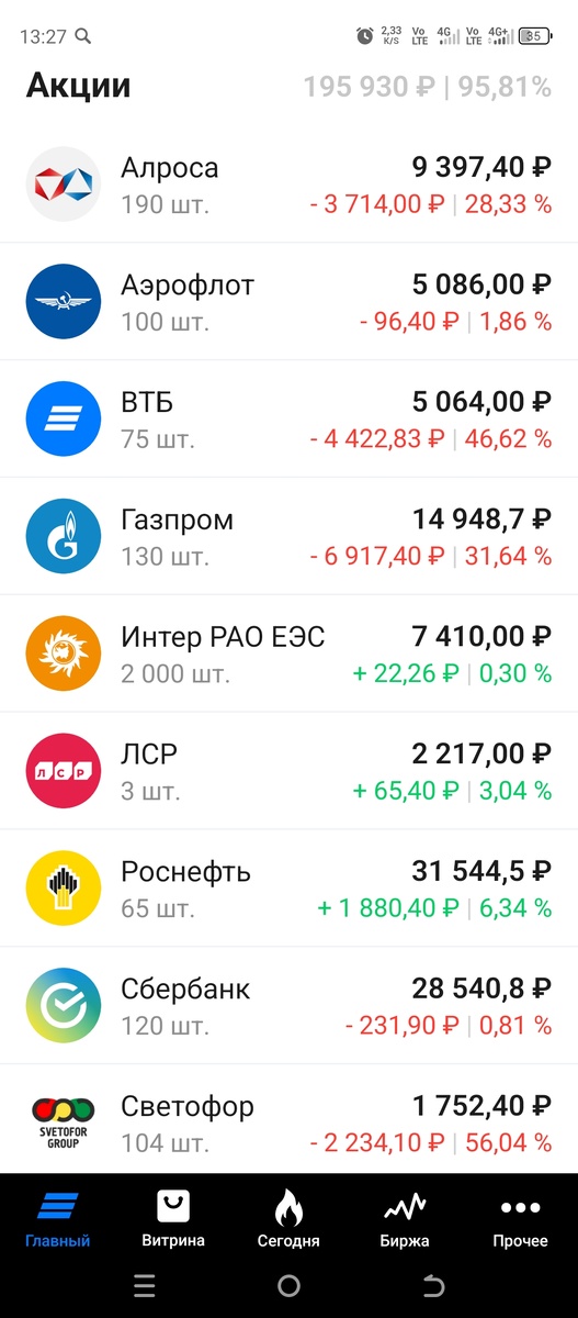 Скрин из приложения автора.