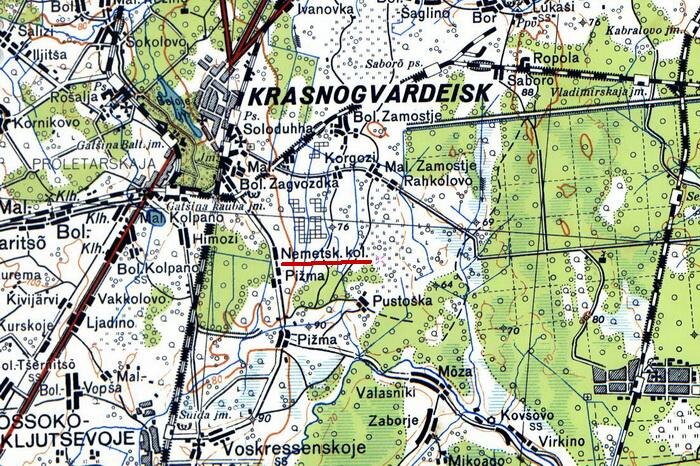 Карта района боевых действий для наглядности