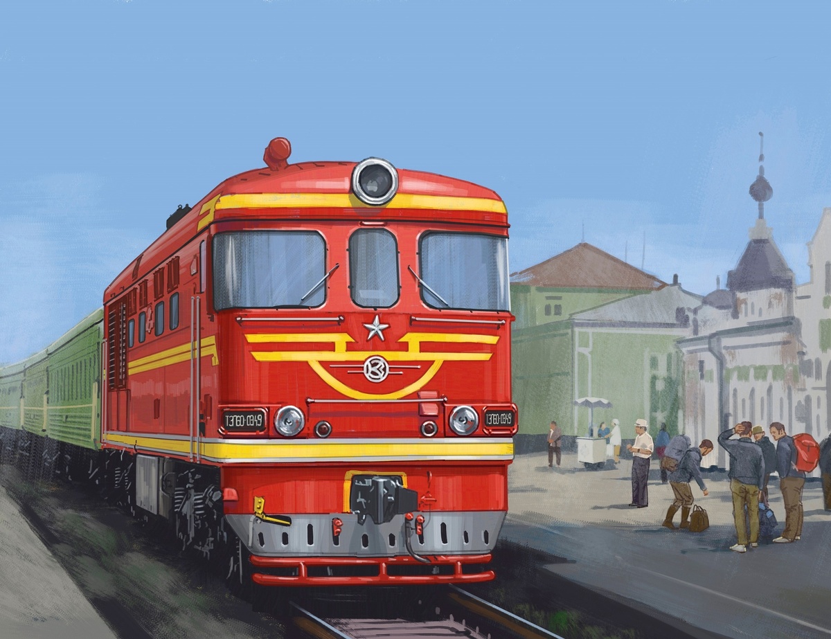 Обложка журнала 7 номера "Наши поезда". ТЭП60