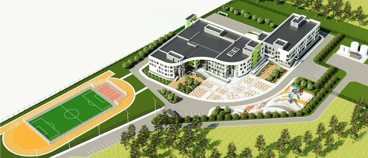 
Новый трехэтажный комплекс включает учебный корпус и интернат / Фото: пресс-служба главы Якутии и правительства Якутии