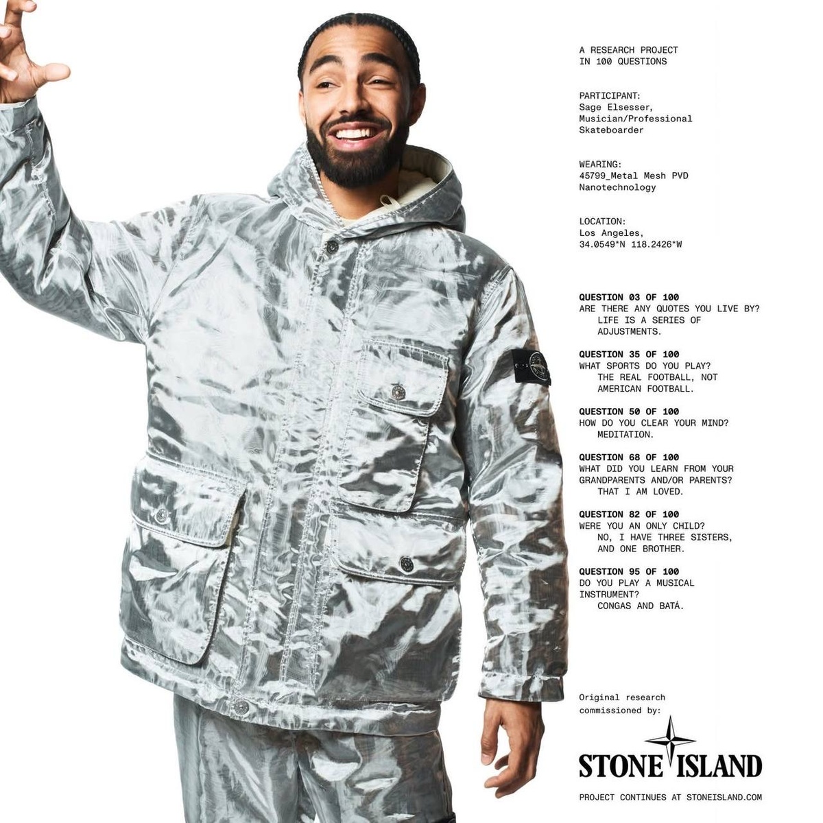 Stone Island представил инновационную куртку Metal Mesh с эффектом жидкого металла