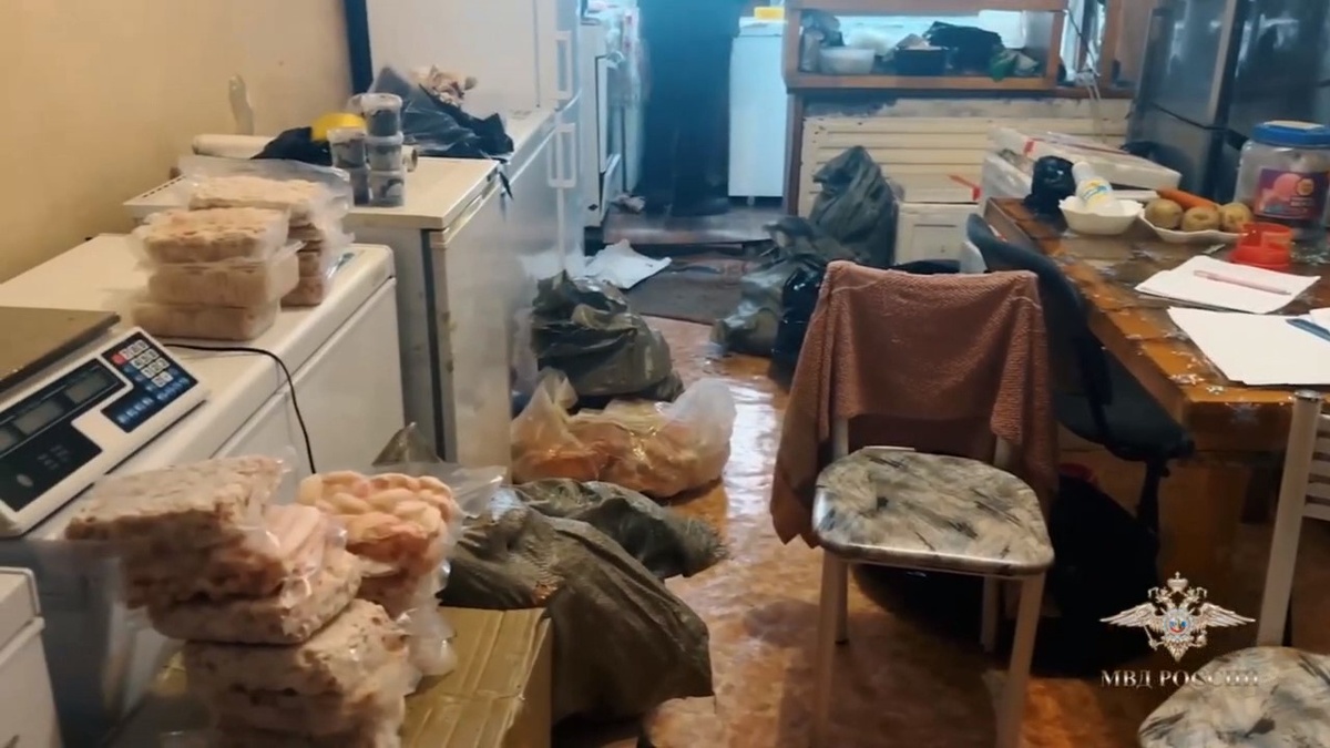 В таких антисанитарных условиях рыночный торговец готовил к продаже деликатесы.