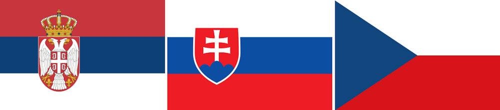 Слева направо: Сербия, Словакия, Чехия.