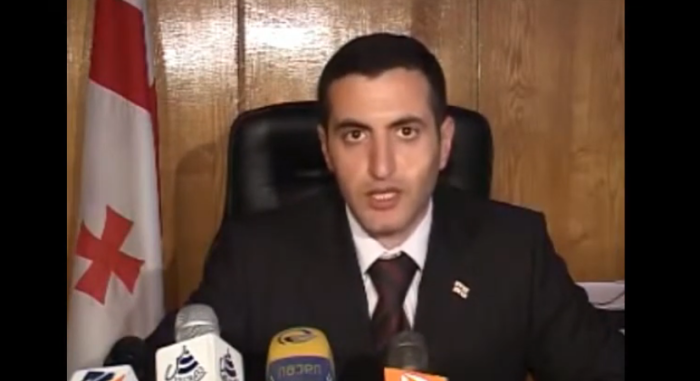    Экс-министр обороны Грузии при президенте Михаиле Саакашвили Давид Кезерашвили. Сейчас ему 46 лет. Фото: скрин видео Rutube