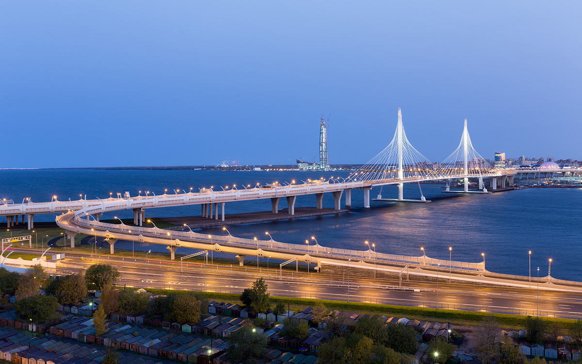 Антон Ваганов / ТАСС📷Вантовый мост через Петровский фарватер на Западном скоростном диаметре