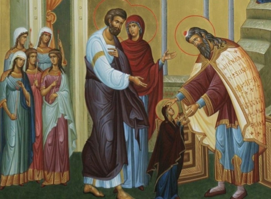 Введение Богоматери во храм. Икона. Изображение взято в открытых источниках.