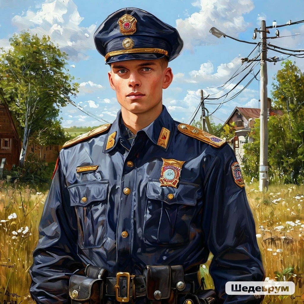 Изображение участкового по мнению нейросети