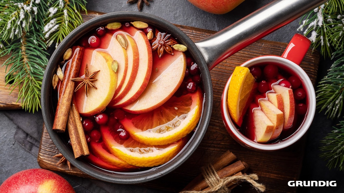 Ароматный глинтвейн на основе цитрусовых легко приготовить на варочной панели Grundig GIEI638980IF