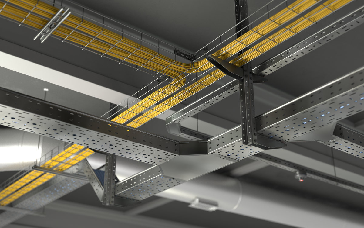 Кабеленесущая система с использованием листового и проволочного лотка ТМ СИТЕМА КМ