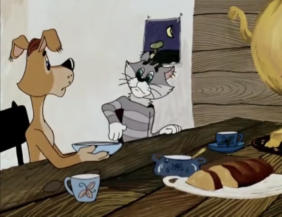 Кадр из м/ф «Трое из Простоквашино»