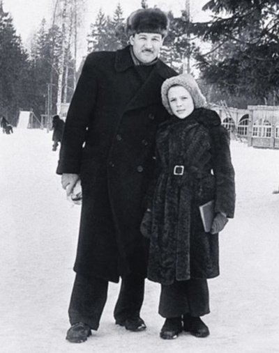 Лена Санаева с папой