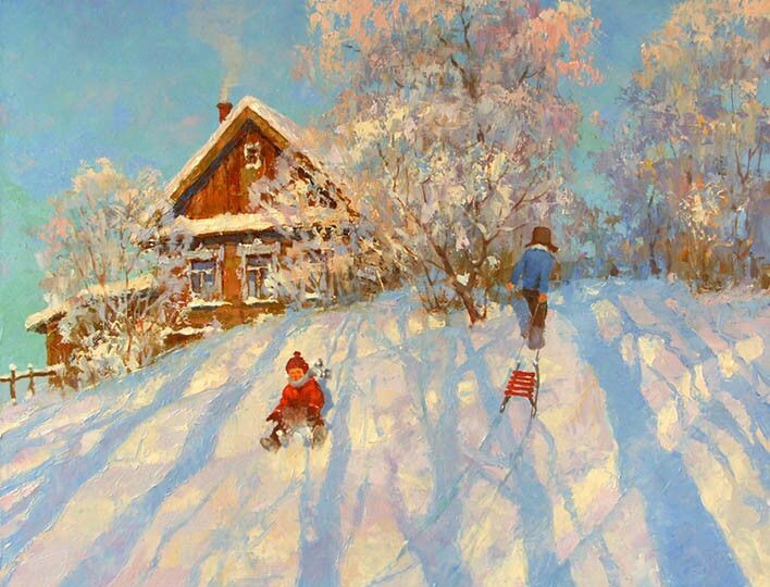 Солнце будет светить всегда | Подборка зимней солнечной живописи современных художников