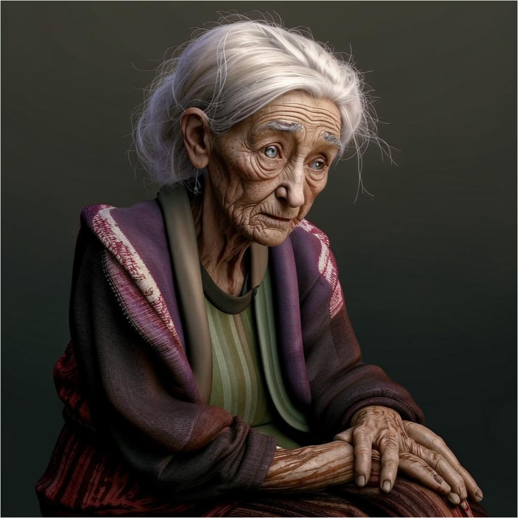 Изображение создано нейросетью Kandinsky , правообладатель ПАО Сбербанк©  бабушка