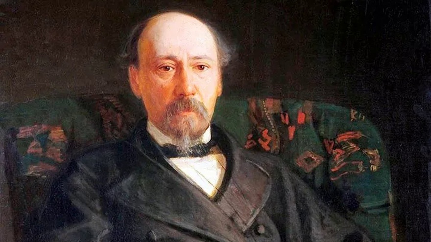 Фрагмент портрета Н. А. Некрасова кисти Н. Ге, 1872 год