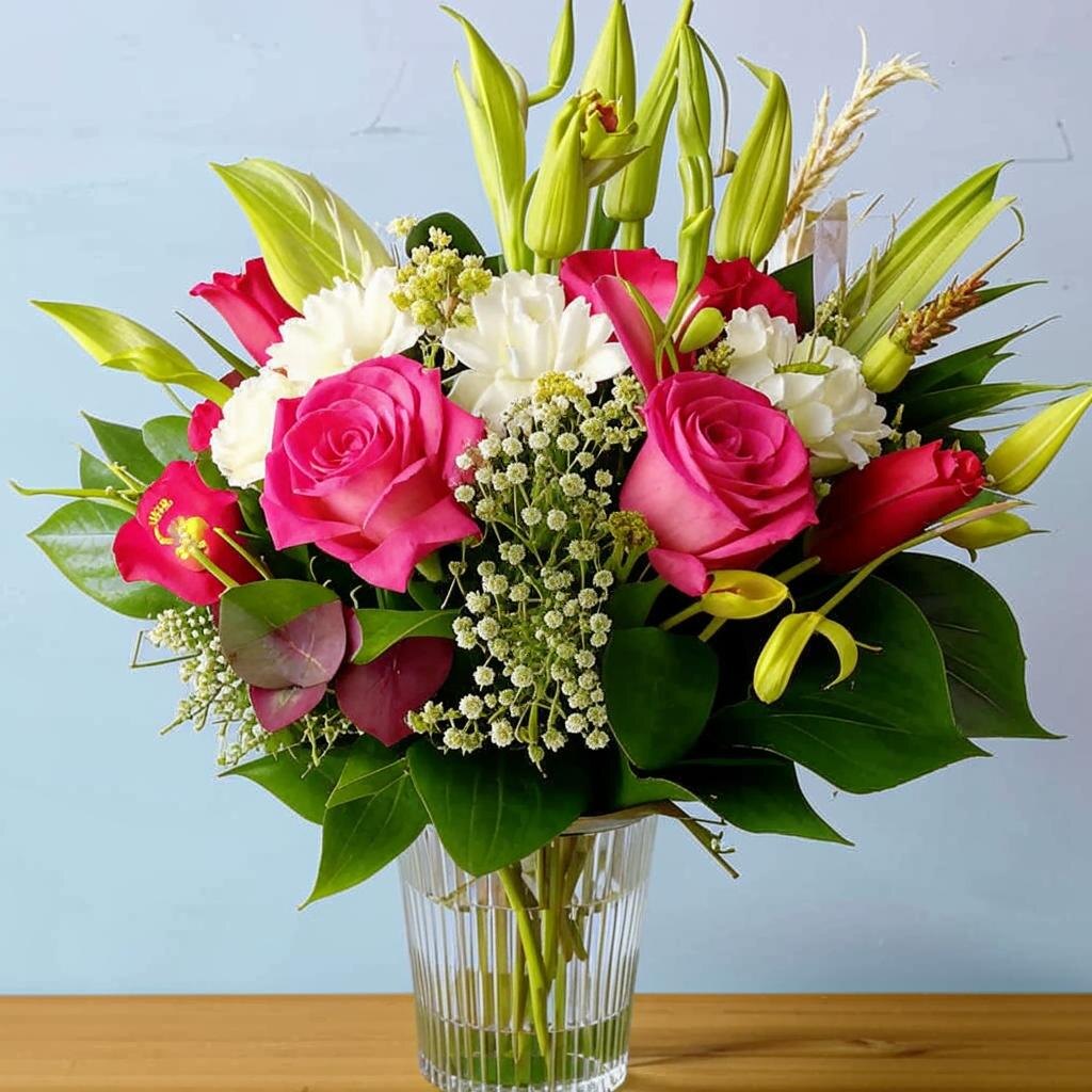 Живые цветы всегда кстати. 