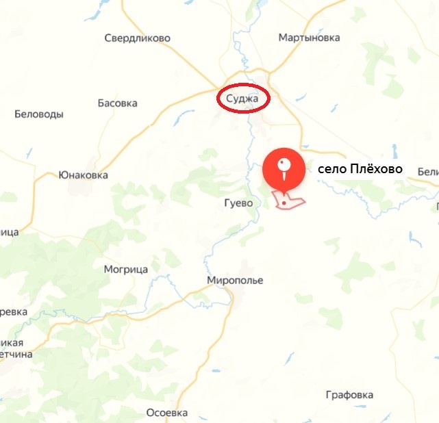   Расположение села Плёхово.