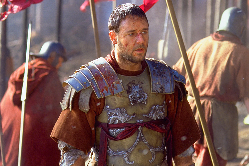 Он же после того, как норовистый конь на съемках привез его в дерево.