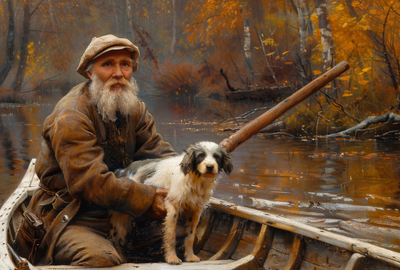    Герасим и Муму в представлении ИИ