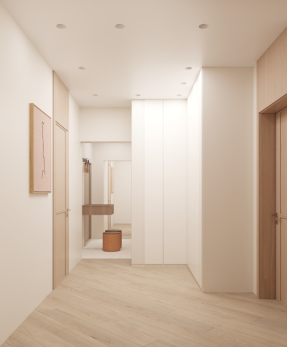 Холл и прихожая проекта "Маленькая Япония".