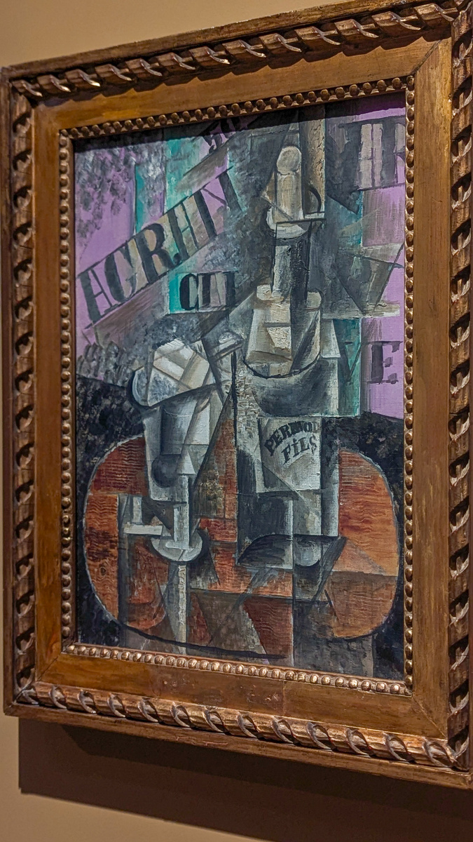 Столик в кафе (Бутылка Перно). Пабло Пикассо, 1912