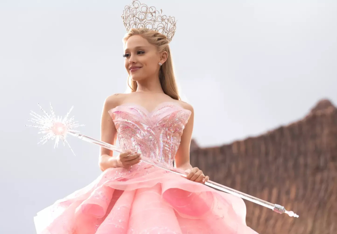 Courtesy of Universal Pictures / Ariana Grande as Glinda in Wicked’s famous “bubble dress” (Source: Vogue)